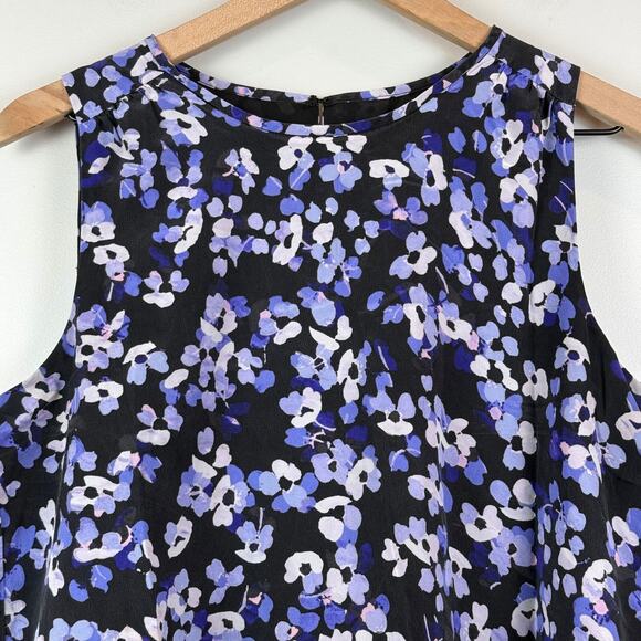 Kate Spade Floral Camisole Womens M Lavender Hydrangea 100% Silk Ruffle Fairy - Picture 2 of 8